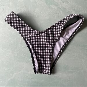 Black white gingham print bikini bottom sz XS